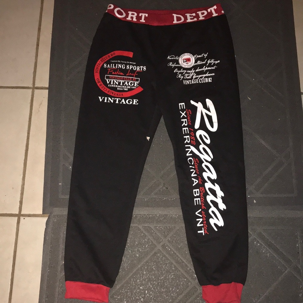 Black and Red Regatta Sweatpants